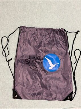 String Backpack Lake Buena Vista Historical Society seagull emblem 16x13